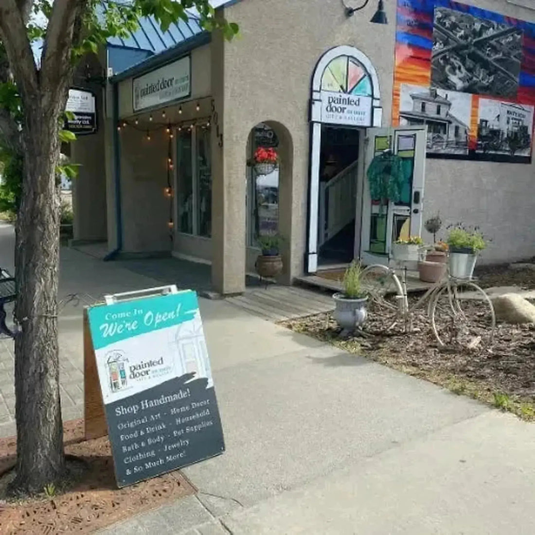 Find Gaia’s Glasswear at Painted Door on Main in Beaumont Alberta