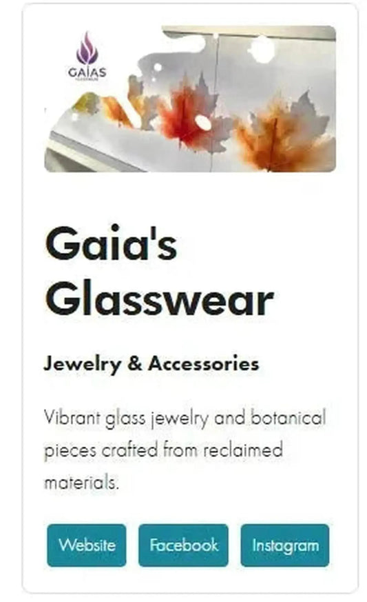 Gaias Glasswear at the Leduc Art Walk