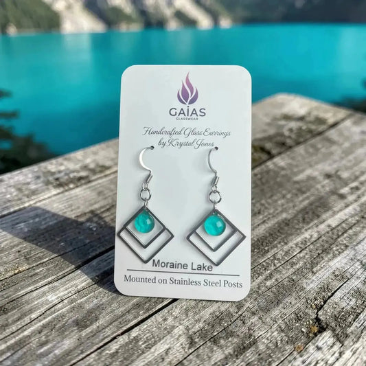 Vibrant Fused Glass Earrings: Hypoallergenic Wearable Art