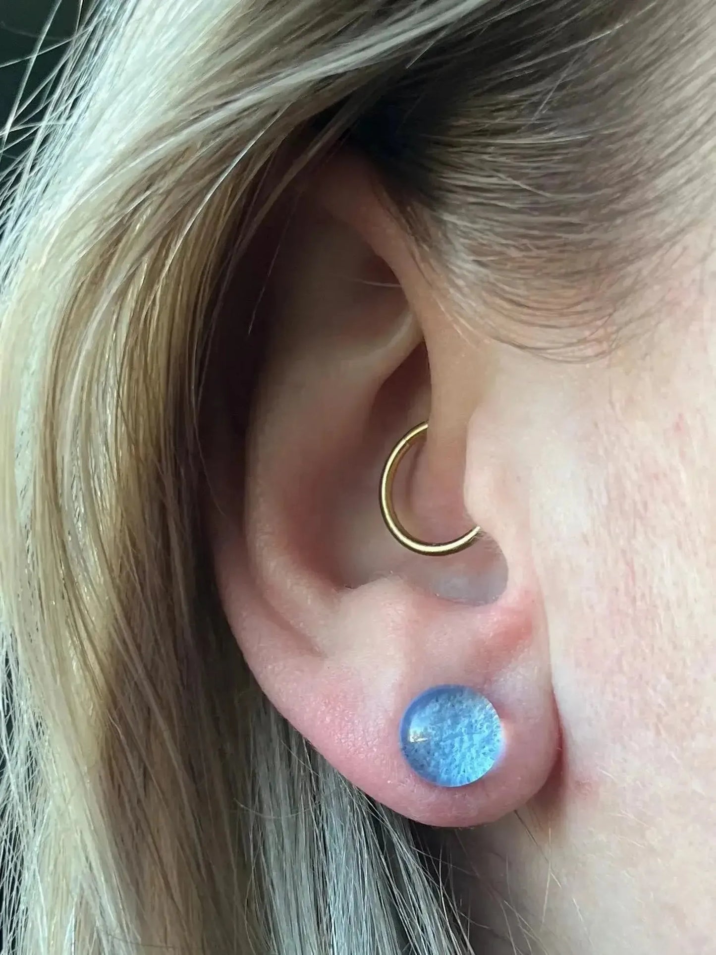 Blueberry | Fused Glass Stud Earring