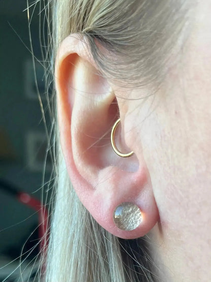 Champagne | Fused Glass Stud Earring