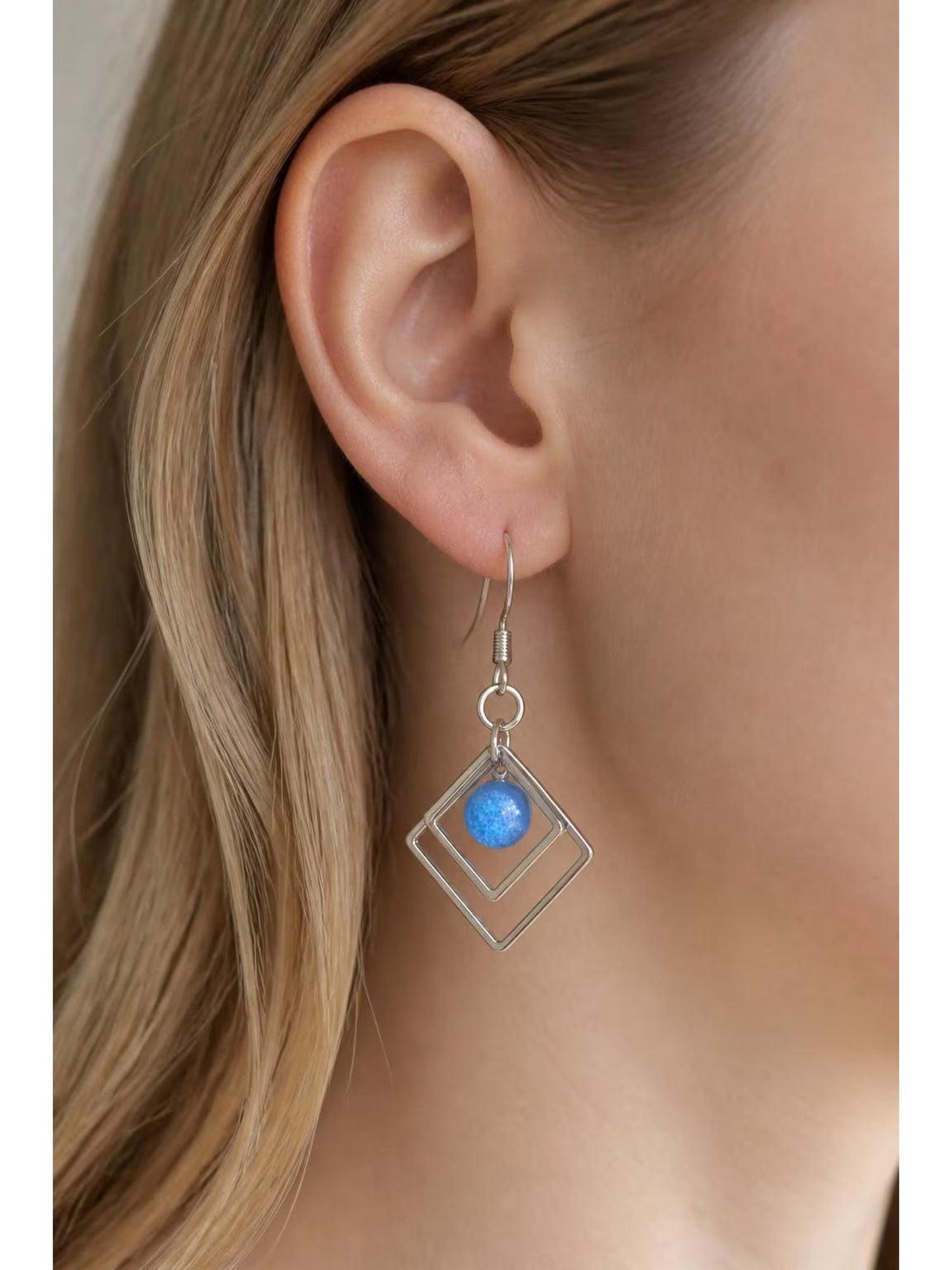 East Coast Vibes | Geometric Fused Glass Earring