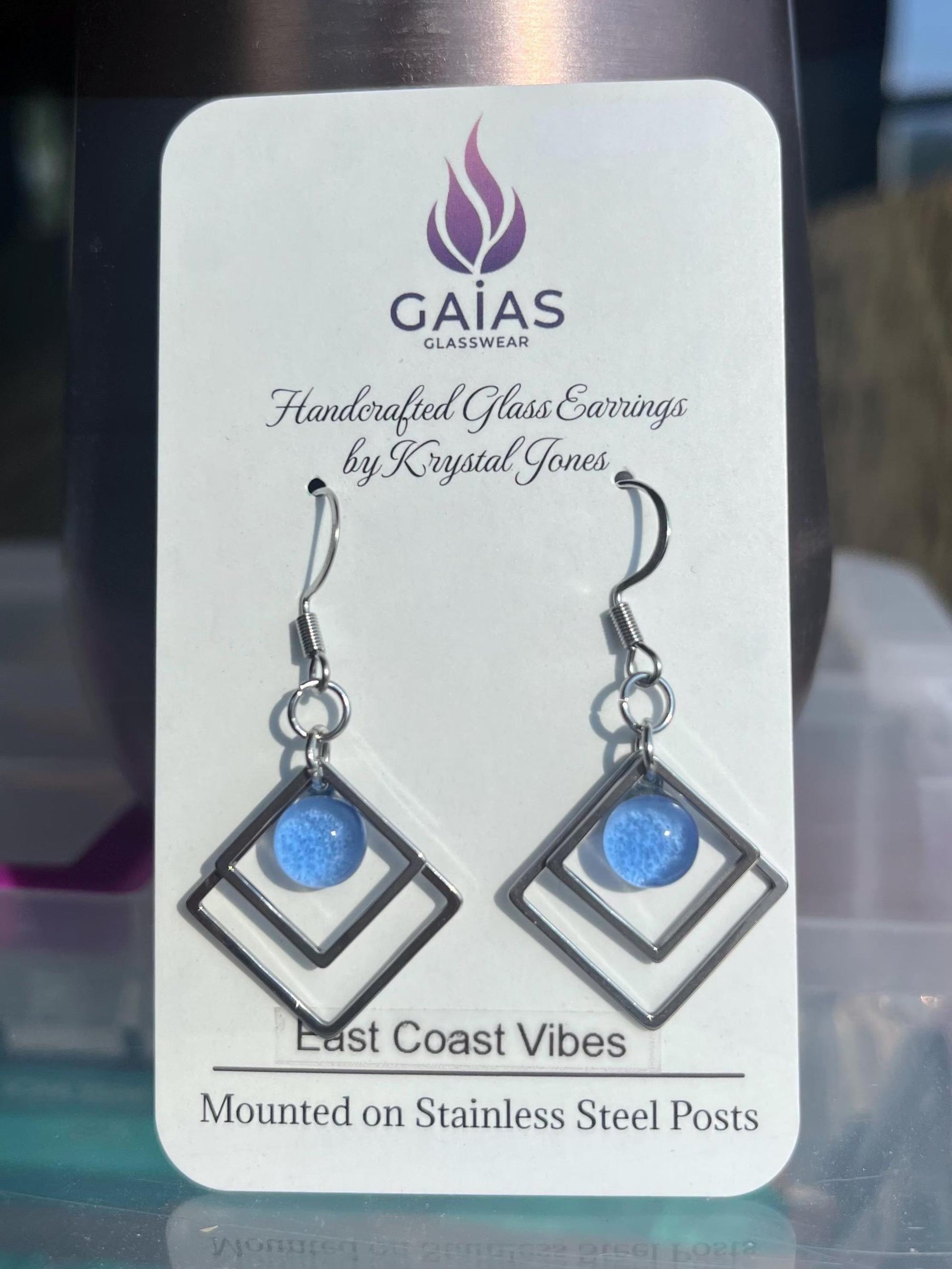 East Coast Vibes | Geometric Fused Glass Earring