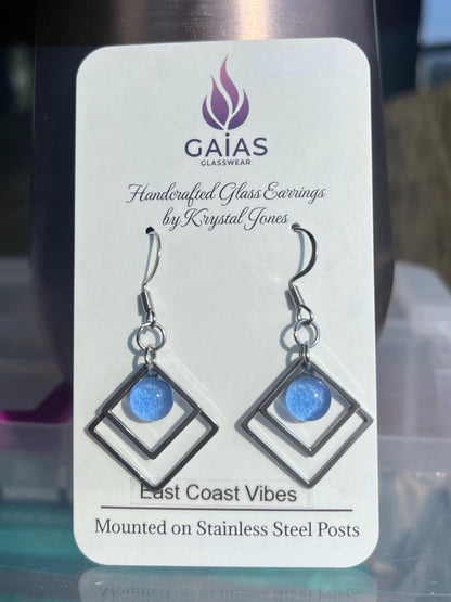 East Coast Vibes | Geometric Fused Glass Earring