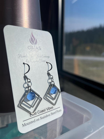 East Coast Vibes | Geometric Fused Glass Earring