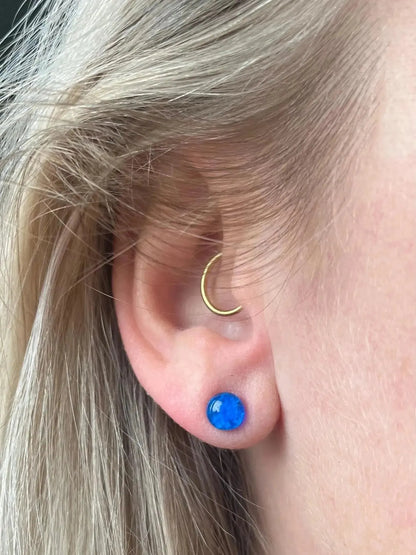 Lakeside | Fused Glass Stud Earring