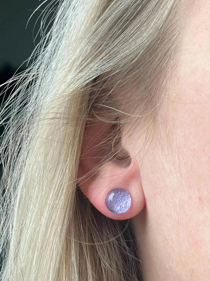 Lilac | Fused Glass Stud Earring