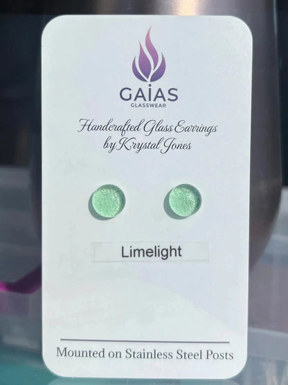 Limelight | Fused Glass Stud Earring