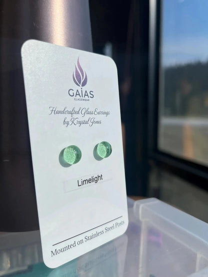 Limelight | Fused Glass Stud Earring
