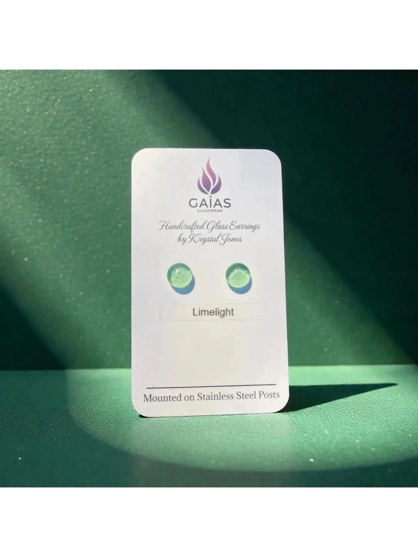 Limelight | Fused Glass Stud Earring