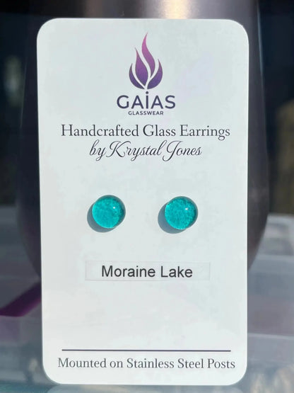 Moraine Lake | Fused Glass Stud Earring