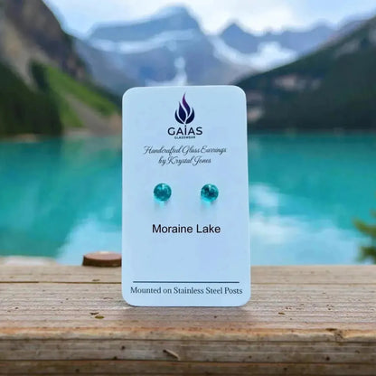 Moraine Lake | Fused Glass Stud Earring