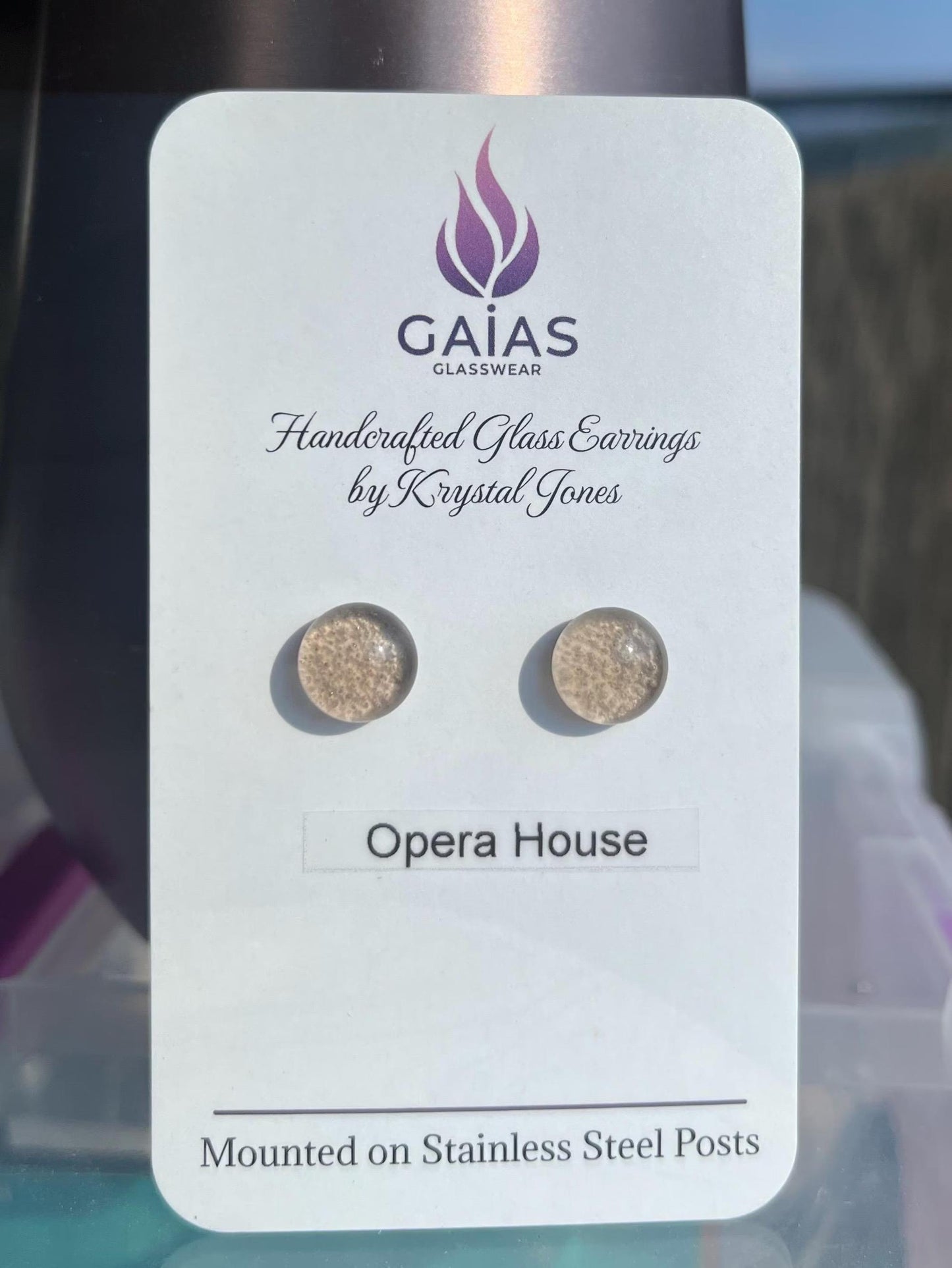 Opera House | Fused Glass Stud Earring