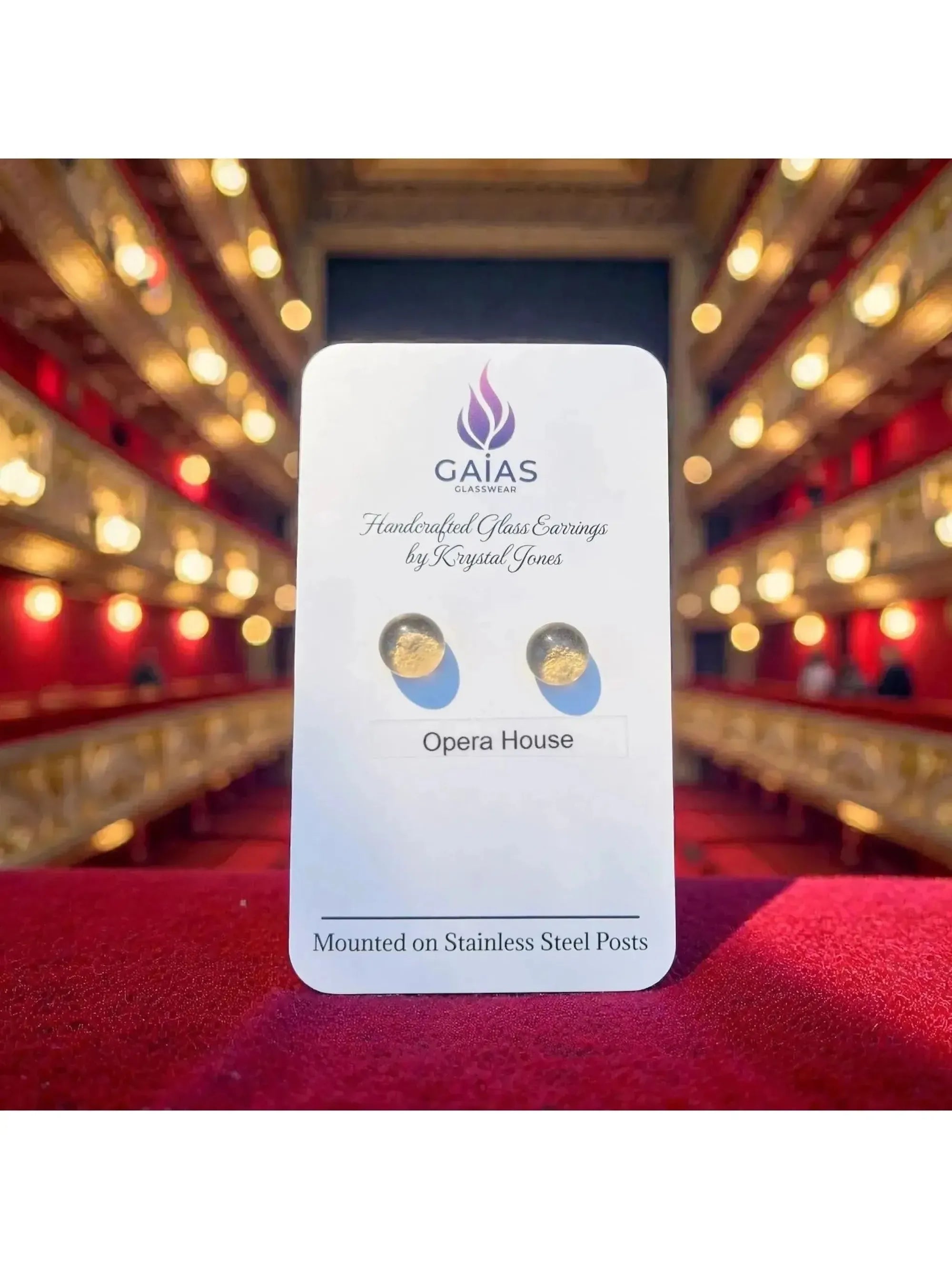 Opera House | Fused Glass Stud Earring