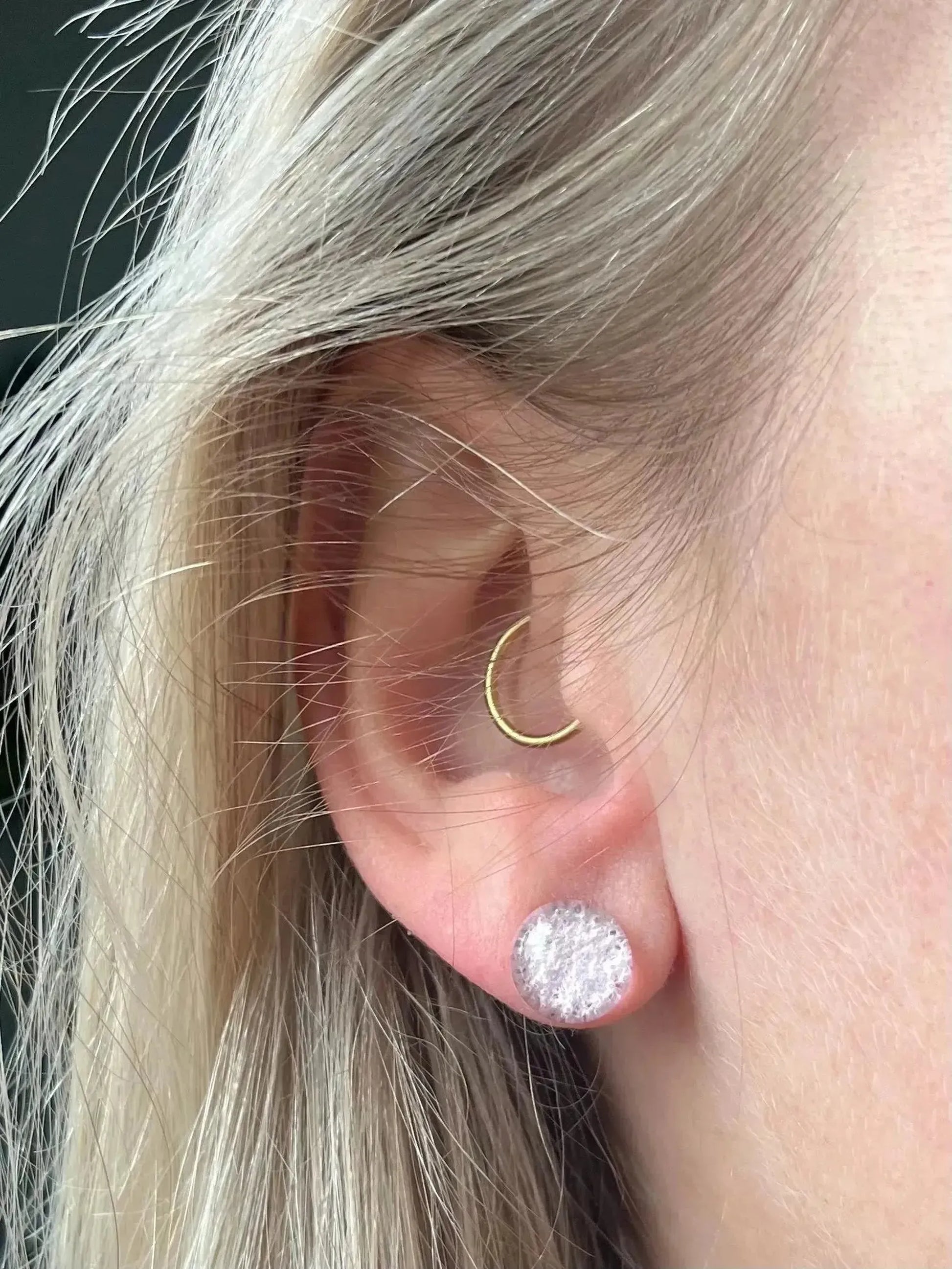 Peony | Fused Glass Stud Earring