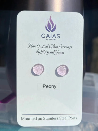 Peony | Fused Glass Stud Earring