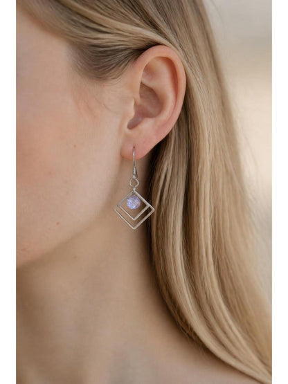 Raindrop | Geometric Fused Glass Earring