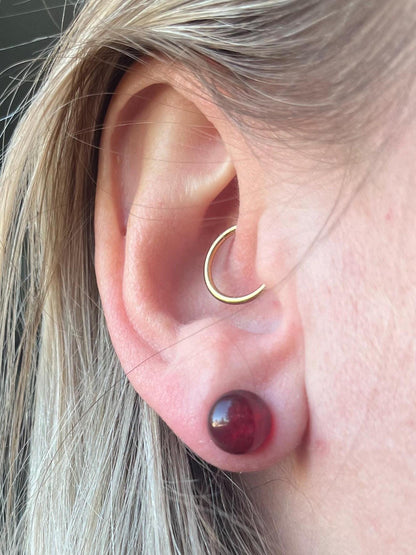 Raspberry | Fused Glass Stud Earring