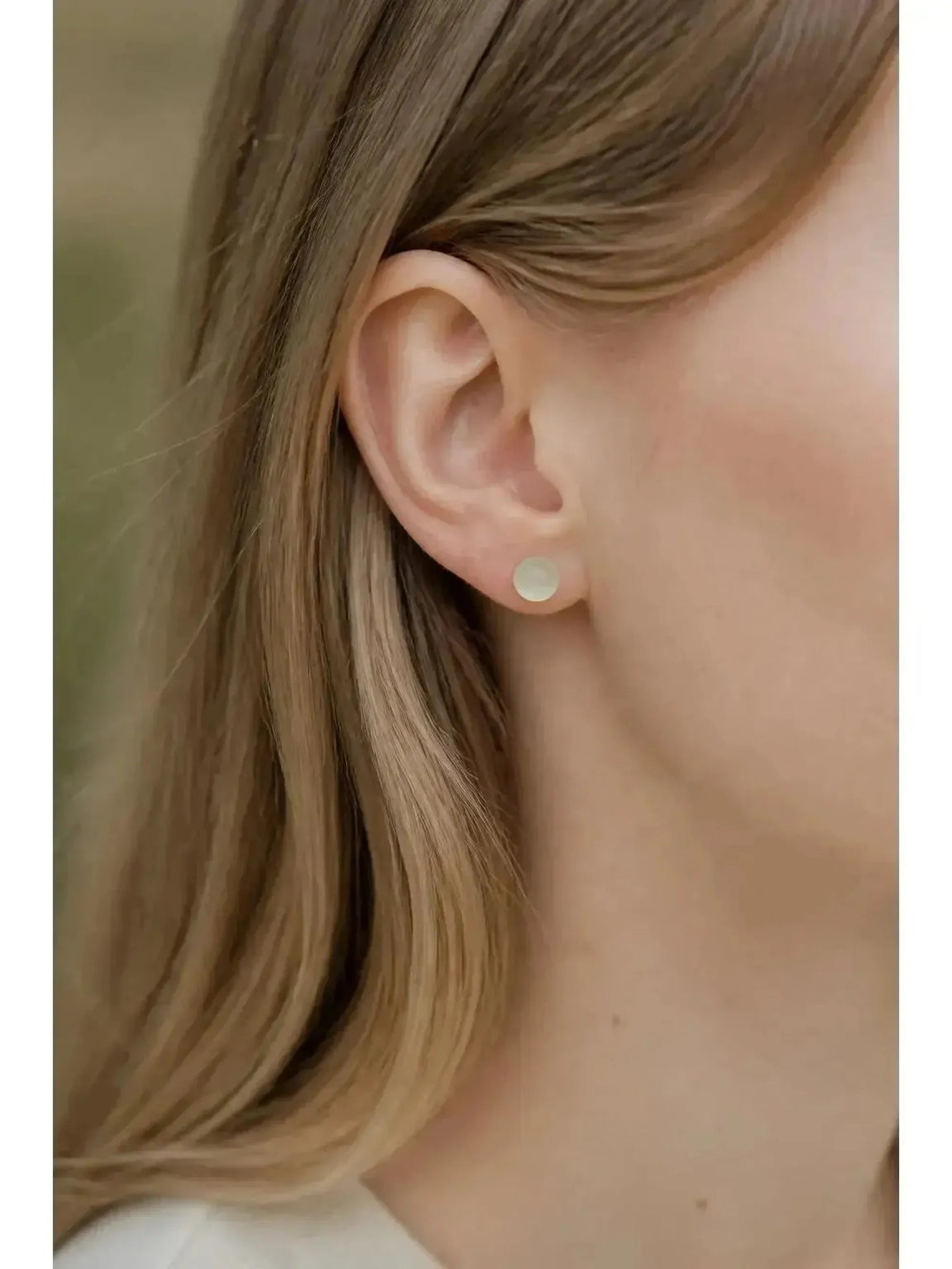 Recycled Earrings | Eco Friendly Glass Studs from Reclaimed Yellow Bowls