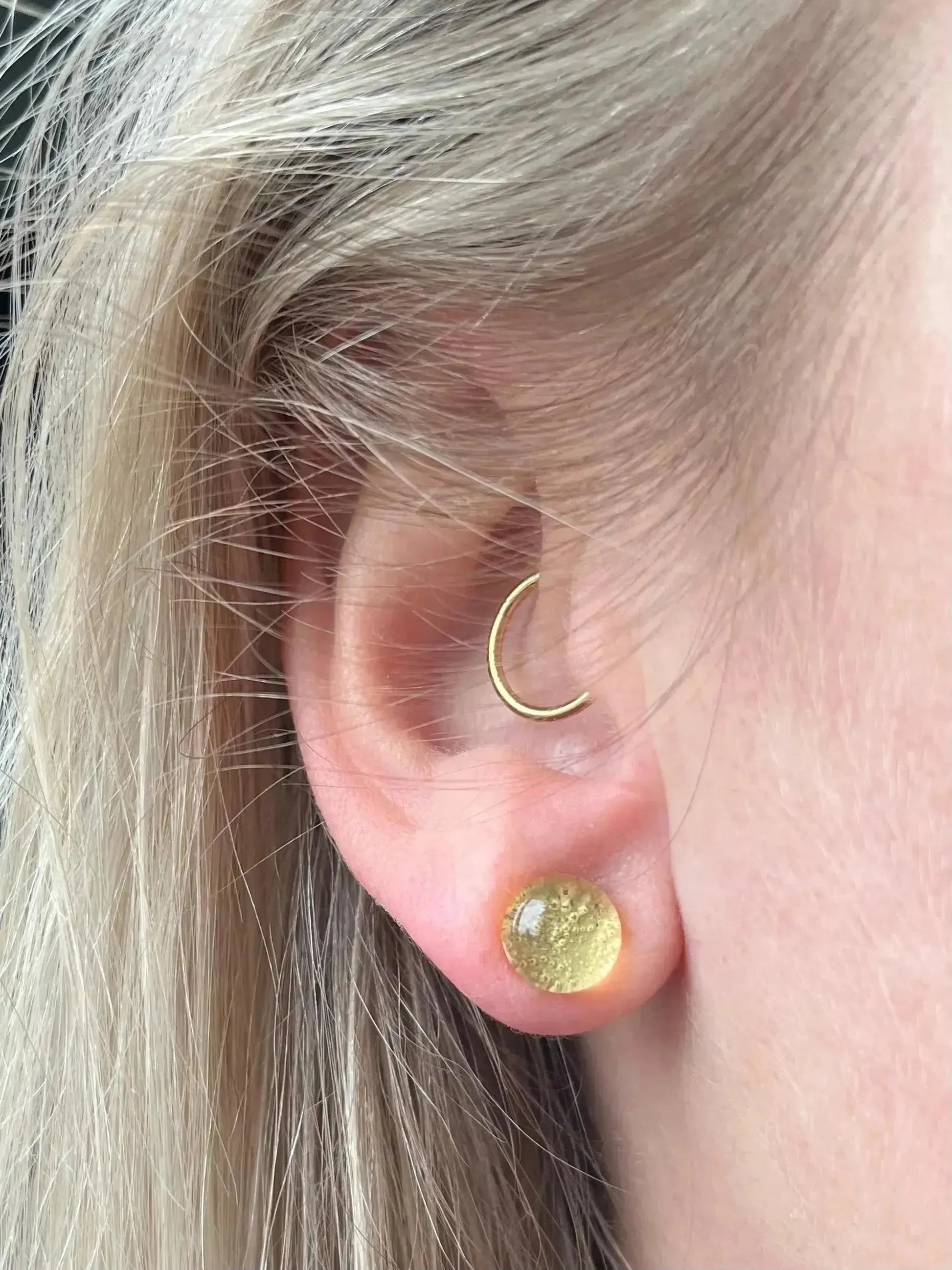 Sunshine | Fused Glass Stud Earring