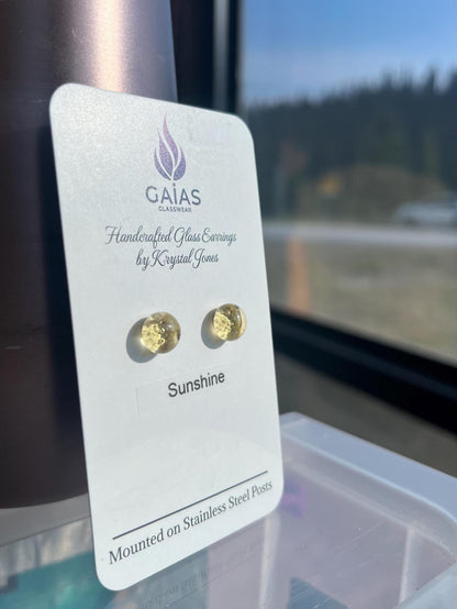 Sunshine | Fused Glass Stud Earring