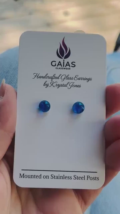 Lakeside | Fused Glass Stud Earring
